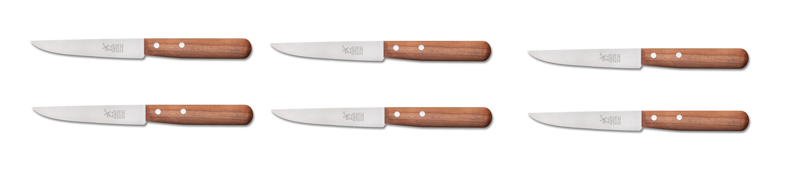 Steakmes Herder Buckels Kersenhout Set Van 6